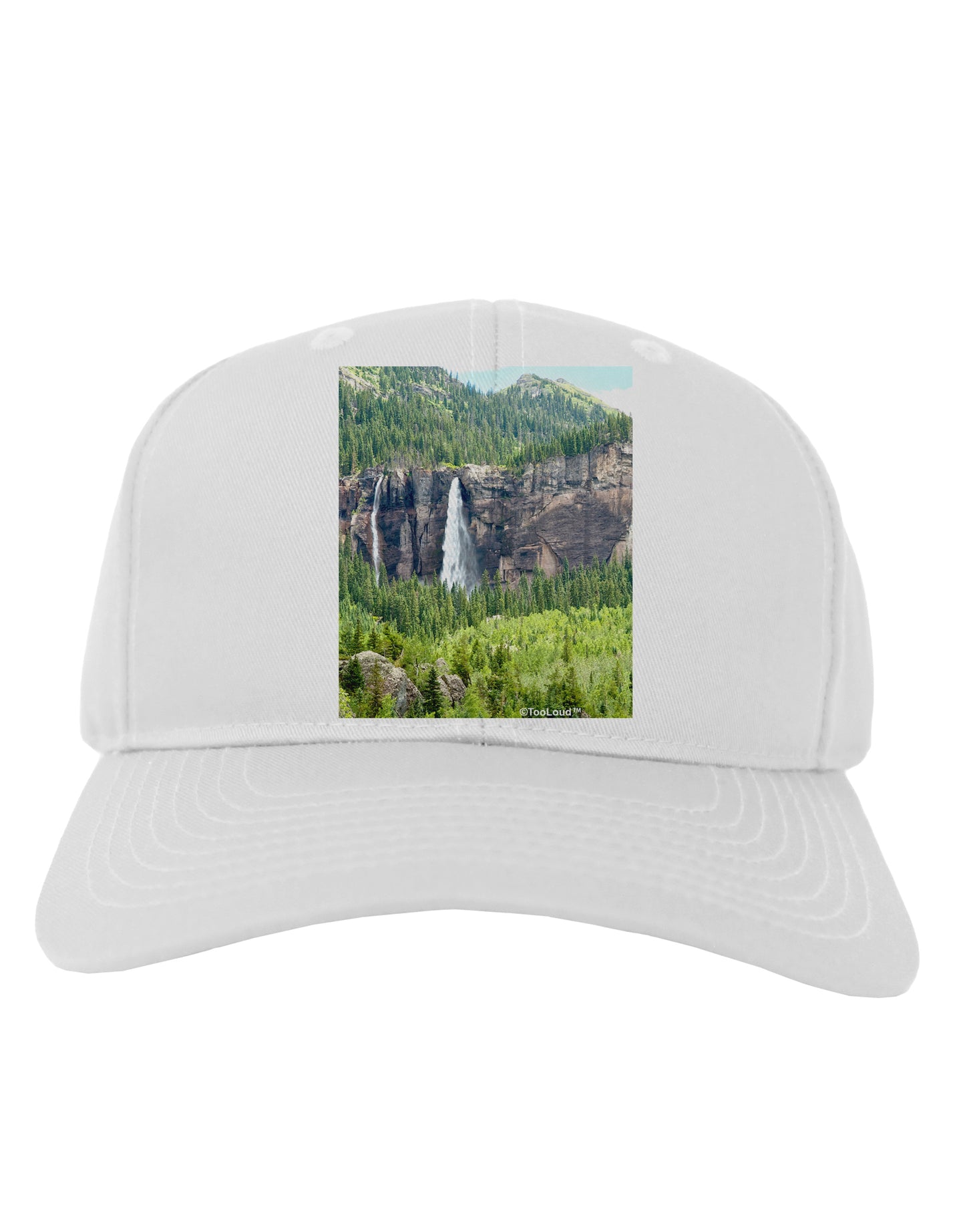 Beautiful Cliffs Nature Adult Baseball Cap Hat by-Baseball Cap-TooLoud-White-One Size-Davson Sales