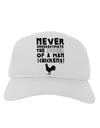 A Man With Chickens Adult Baseball Cap Hat-Baseball Cap-TooLoud-White-One Size-Davson Sales