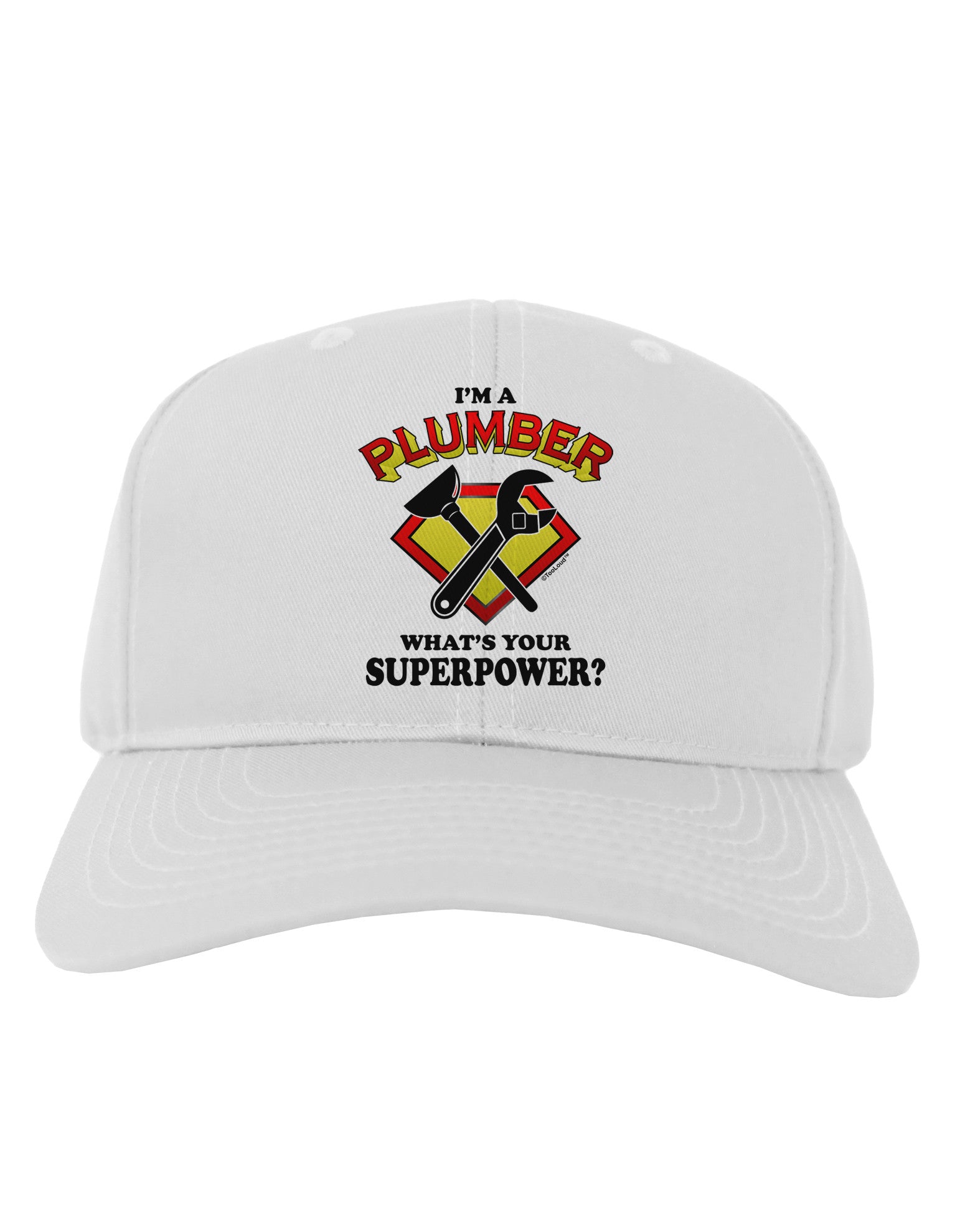 Plumber - Superpower Adult Baseball Cap Hat-Baseball Cap-TooLoud-White-One Size-Davson Sales