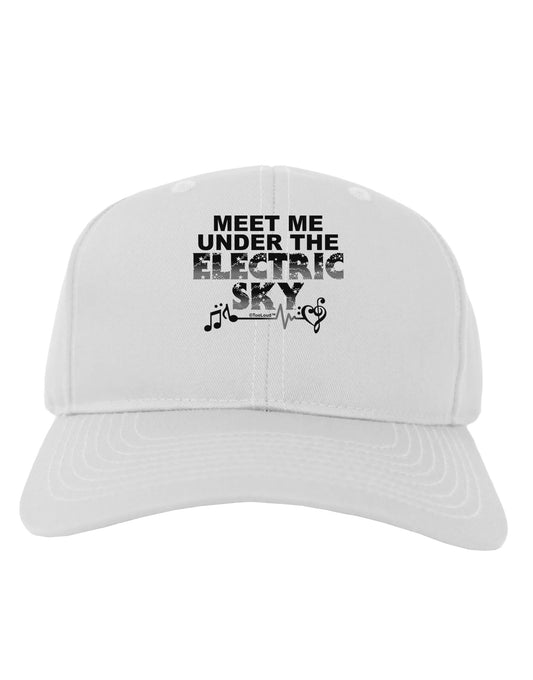 Electric Sky BnW Adult Baseball Cap Hat-Baseball Cap-TooLoud-White-One Size-Davson Sales