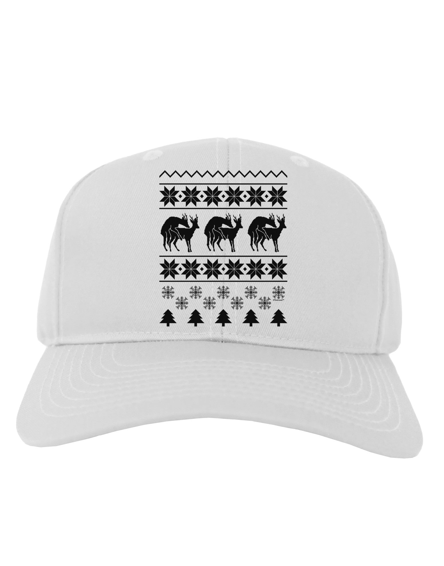 Humping Gay Reindeer Adult Baseball Cap Hat-Baseball Cap-TooLoud-White-One Size-Davson Sales