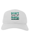 Don't Shop Adopt Adult Baseball Cap Hat-Baseball Cap-TooLoud-White-One Size-Davson Sales