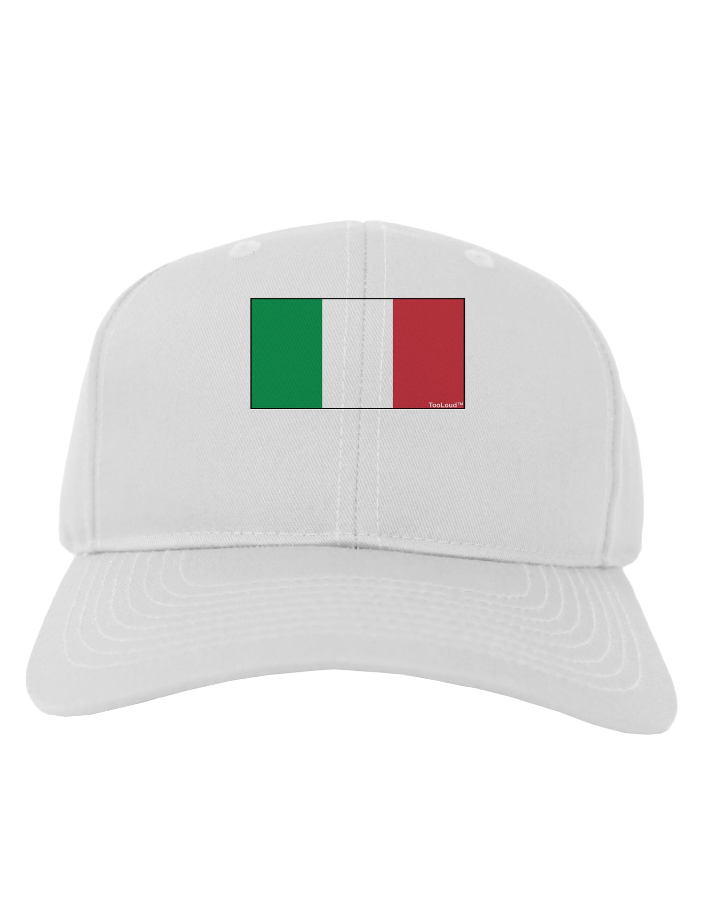 Italian Flag - Italy Adult Baseball Cap Hat by TooLoud-Baseball Cap-TooLoud-White-One Size-Davson Sales