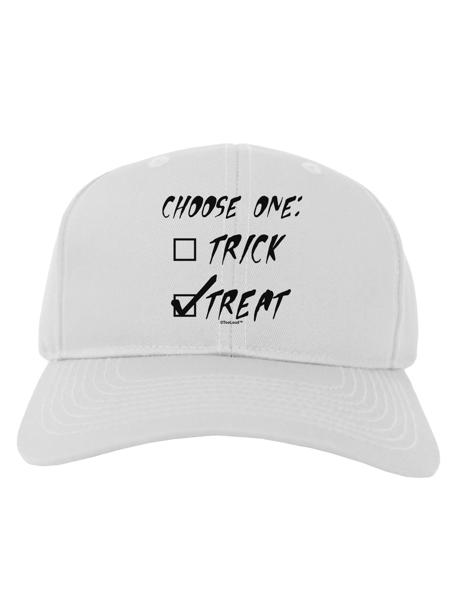 Choose One - Treat Adult Baseball Cap Hat-Baseball Cap-TooLoud-White-One Size-Davson Sales