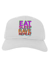 Eat Sleep Rave Repeat Color Adult Baseball Cap Hat by TooLoud-Baseball Cap-TooLoud-White-One Size-Davson Sales