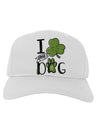 I Shamrock my Dog Adult Baseball Cap Hat-Baseball Cap-TooLoud-White-One-Size-Fits-Most-Davson Sales