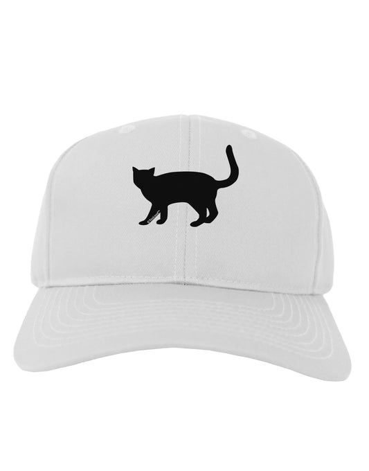 Cat Silhouette Design Adult Baseball Cap Hat by TooLoud-Baseball Cap-TooLoud-White-One Size-Davson Sales