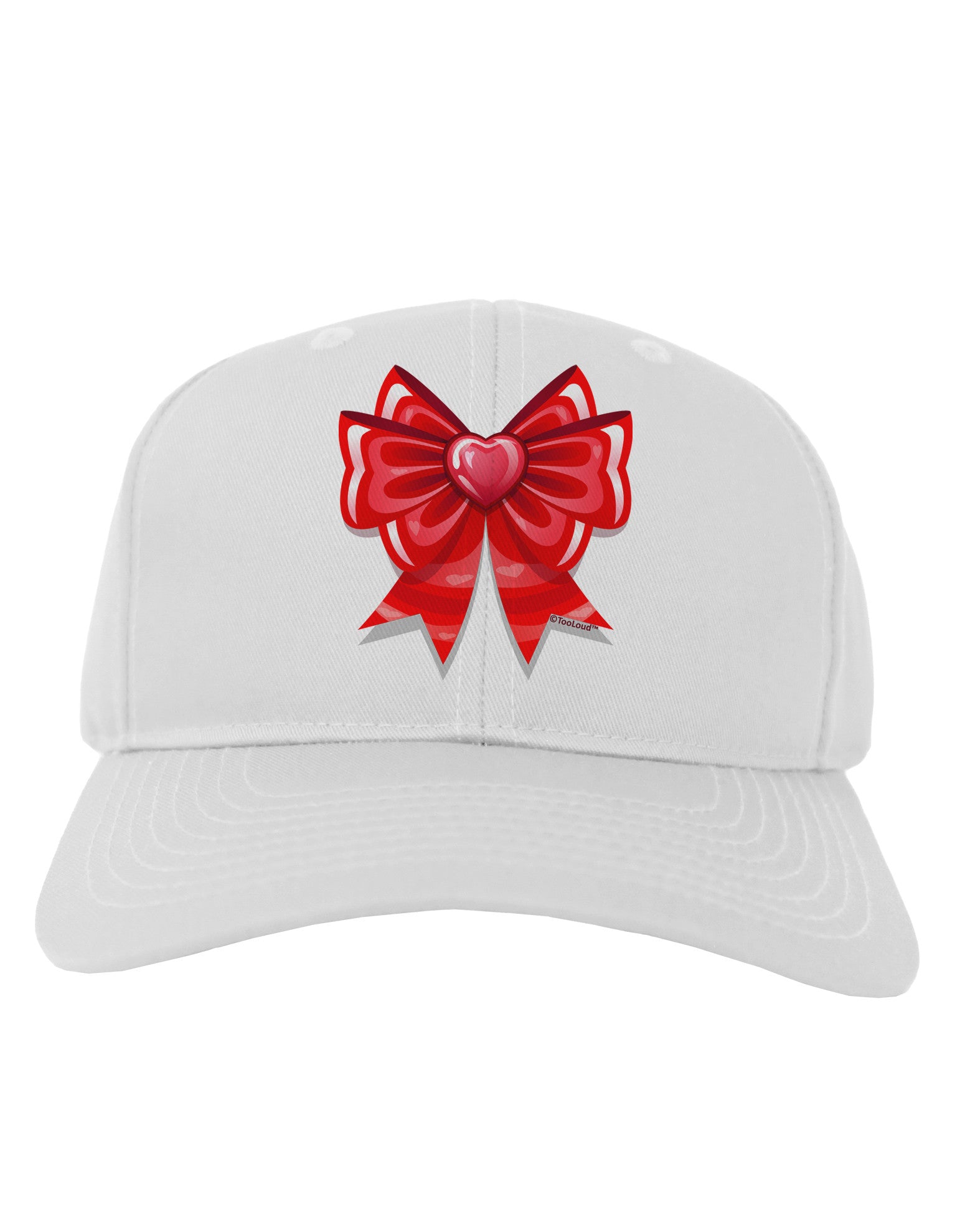 Valentine's Day Heart Bow Adult Baseball Cap Hat-Baseball Cap-TooLoud-White-One Size-Davson Sales