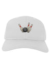 Bowling Ball with Pins Adult Baseball Cap Hat-Baseball Cap-TooLoud-White-One Size-Davson Sales