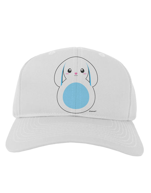 Cute Bunny with Floppy Ears - Blue Adult Baseball Cap Hat by TooLoud-Baseball Cap-TooLoud-White-One Size-Davson Sales