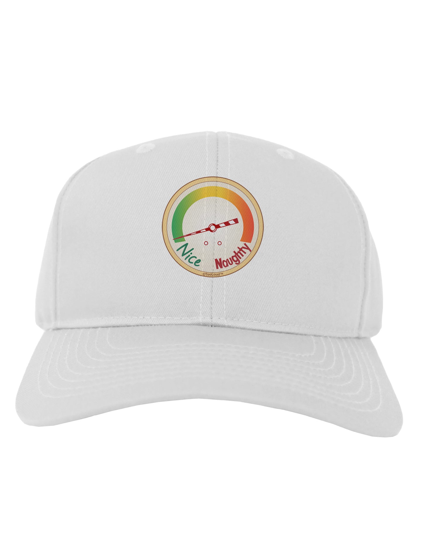 Naughty or Nice Meter Nice Adult Baseball Cap Hat-Baseball Cap-TooLoud-White-One Size-Davson Sales