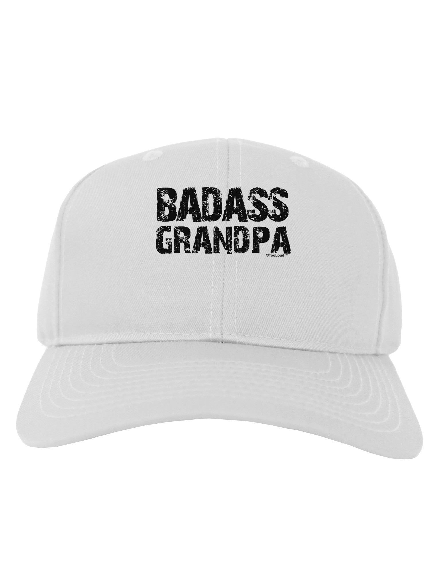 Badass Grandpa Adult Baseball Cap Hat by TooLoud-Baseball Cap-TooLoud-White-One Size-Davson Sales