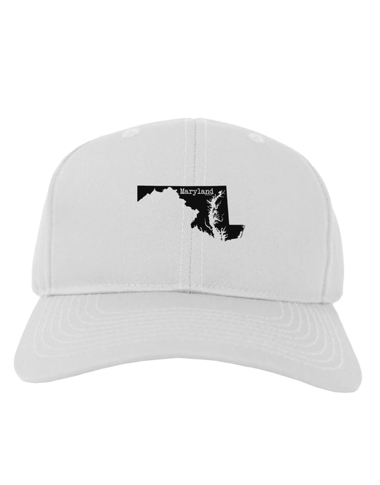 Maryland - United States Shape Adult Baseball Cap Hat by TooLoud-Baseball Cap-TooLoud-White-One Size-Davson Sales