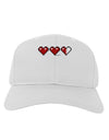 Couples Pixel Heart Life Bar - Left Adult Baseball Cap Hat by TooLoud-Baseball Cap-TooLoud-White-One Size-Davson Sales