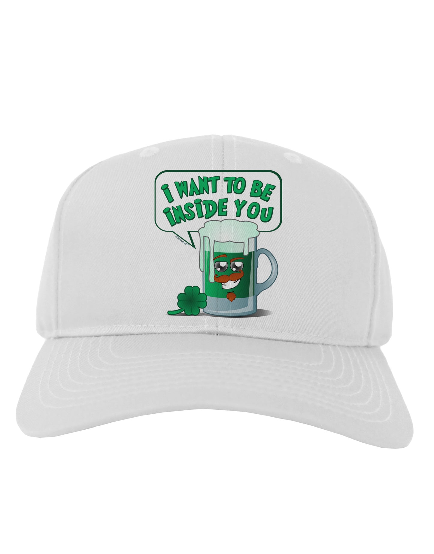 Green Beer - Inside You Adult Baseball Cap Hat-Baseball Cap-TooLoud-White-One Size-Davson Sales