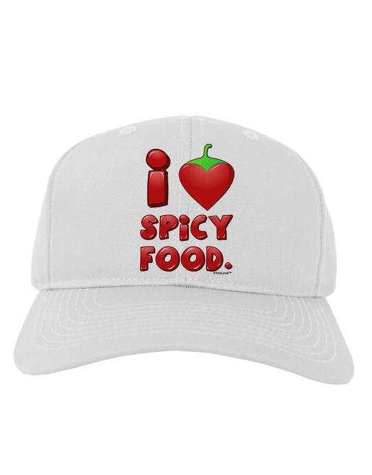 I Heart Spicy Food Adult Baseball Cap Hat-Baseball Cap-TooLoud-White-One Size-Davson Sales