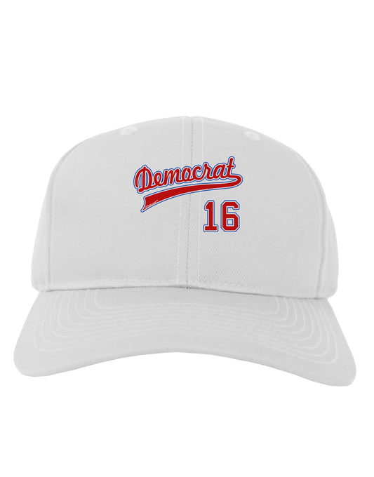 Democrat Jersey 16 Adult Baseball Cap Hat-Baseball Cap-TooLoud-White-One Size-Davson Sales