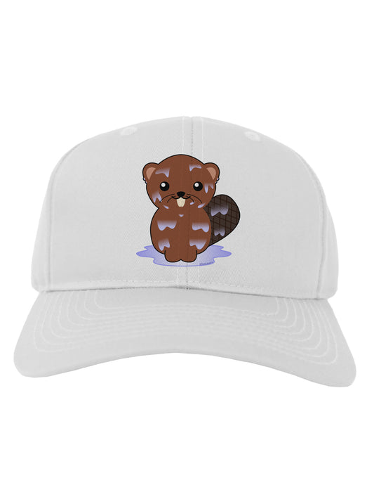 Cute Wet Beaver Adult Baseball Cap Hat-Baseball Cap-TooLoud-White-One Size-Davson Sales