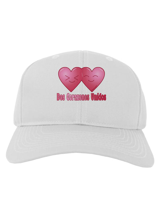 Dos Corazones Unidos Design Adult Baseball Cap Hat by TooLoud-Baseball Cap-TooLoud-White-One Size-Davson Sales