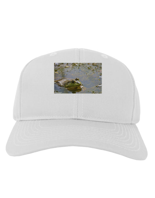 Bullfrog In Water Adult Baseball Cap Hat by TooLoud-Baseball Cap-TooLoud-White-One Size-Davson Sales