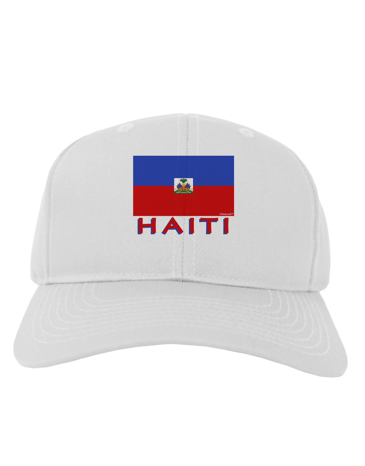 Haiti Flag Adult Baseball Cap Hat-Baseball Cap-TooLoud-White-One Size-Davson Sales