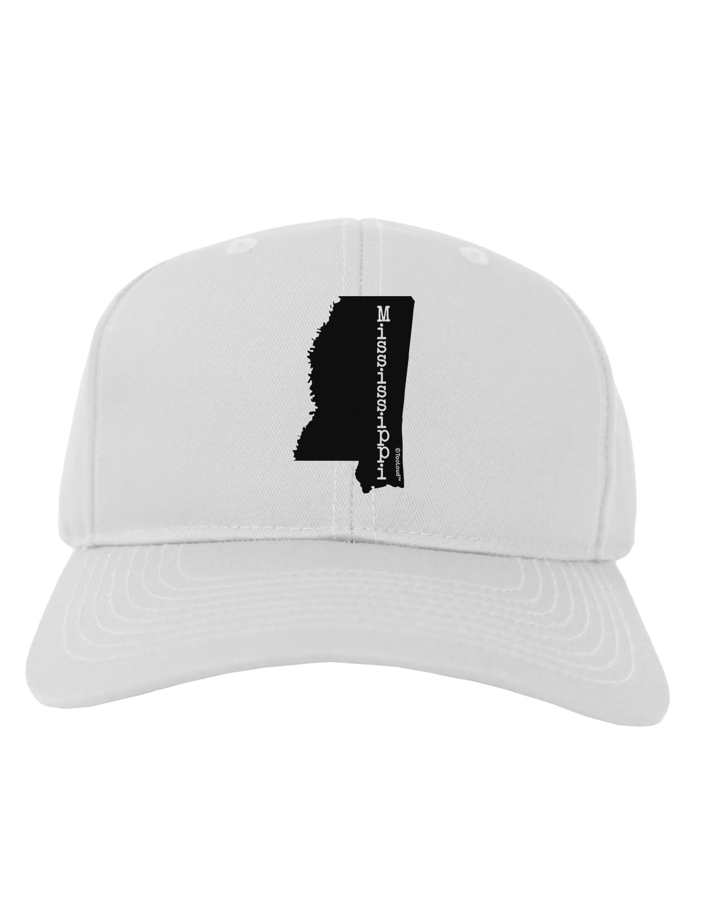 Mississippi - United States Shape Adult Baseball Cap Hat-Baseball Cap-TooLoud-White-One Size-Davson Sales