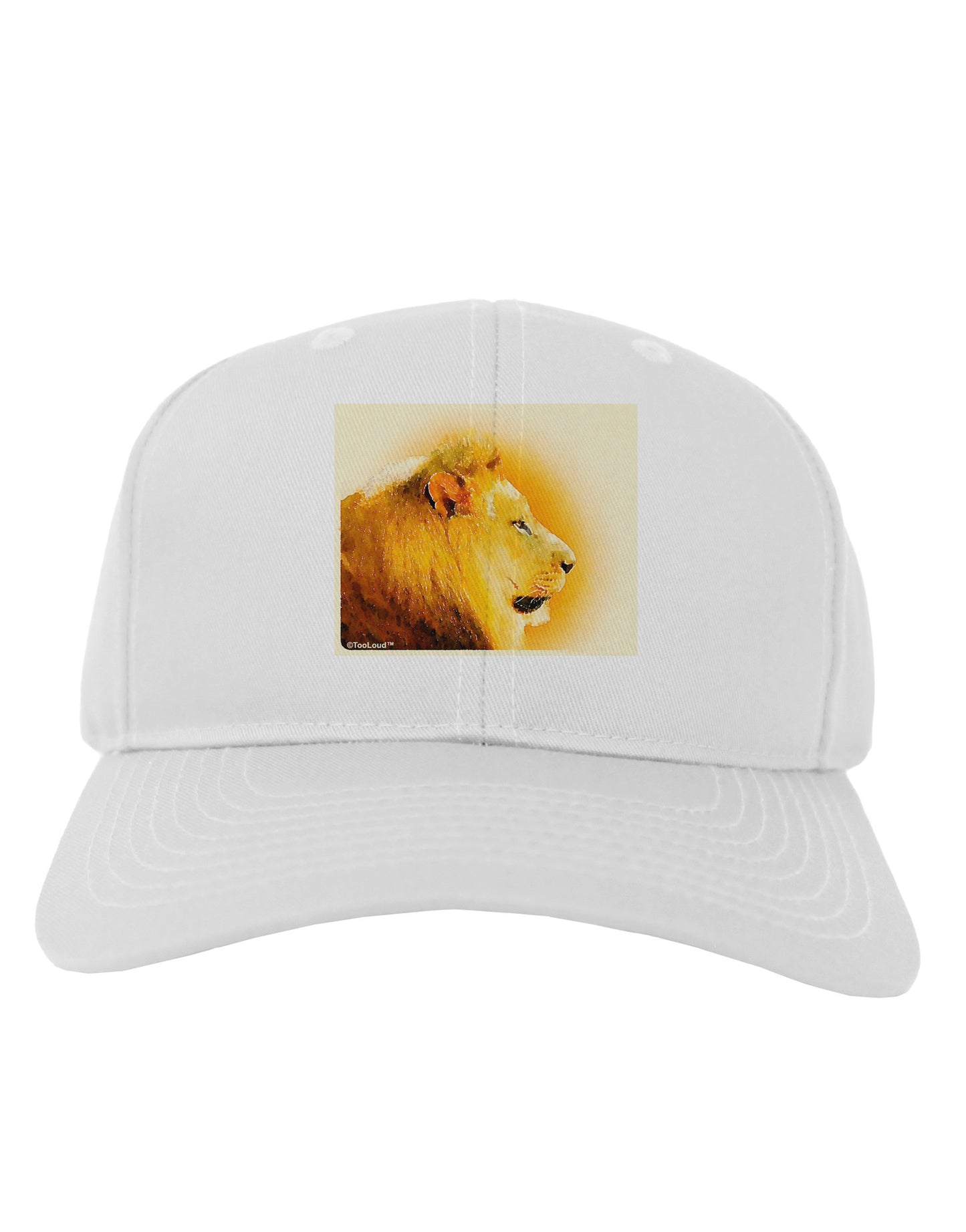 Lion Watercolor 3 Adult Baseball Cap Hat-Baseball Cap-TooLoud-White-One Size-Davson Sales