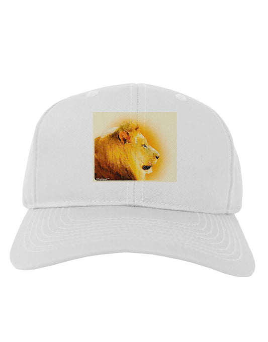 Lion Watercolor 3 Adult Baseball Cap Hat-Baseball Cap-TooLoud-White-One Size-Davson Sales