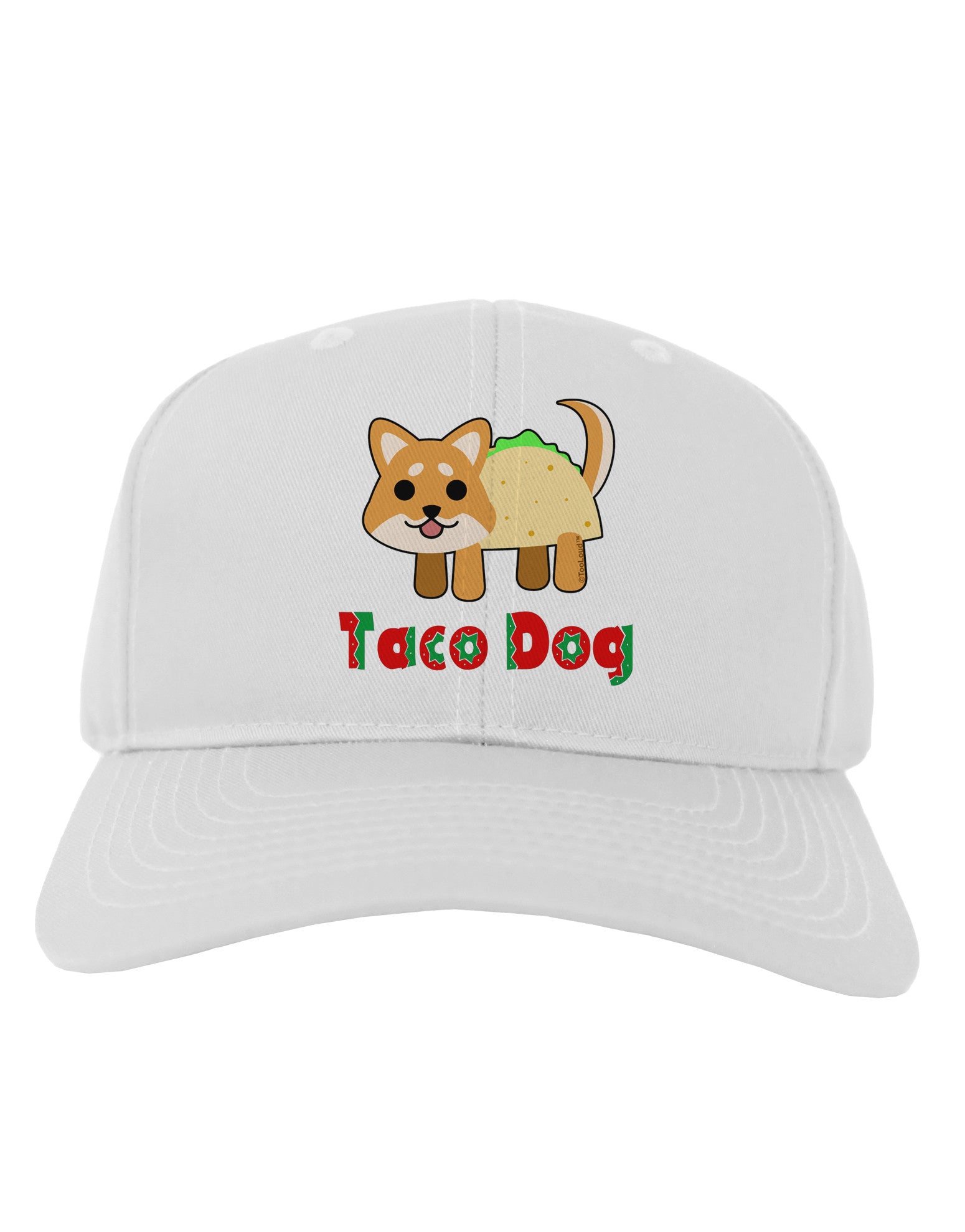 Cute Taco Dog Text Adult Baseball Cap Hat-Baseball Cap-TooLoud-White-One Size-Davson Sales