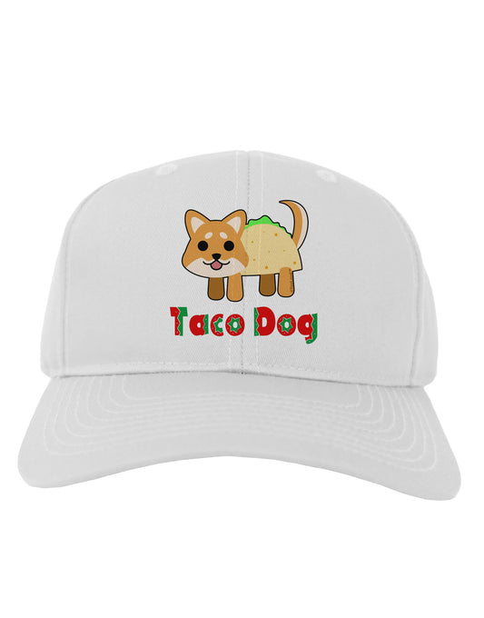 Cute Taco Dog Text Adult Baseball Cap Hat-Baseball Cap-TooLoud-White-One Size-Davson Sales