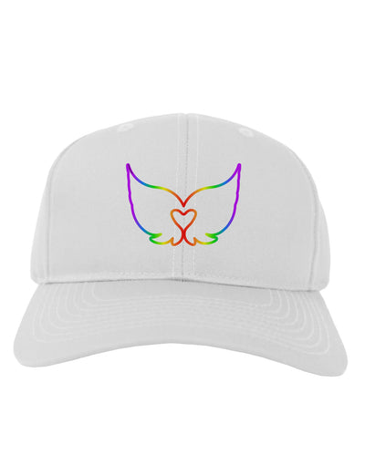 Cute Rainbow Angel Wings Heart Adult Baseball Cap Hat-Baseball Cap-TooLoud-White-One Size-Davson Sales