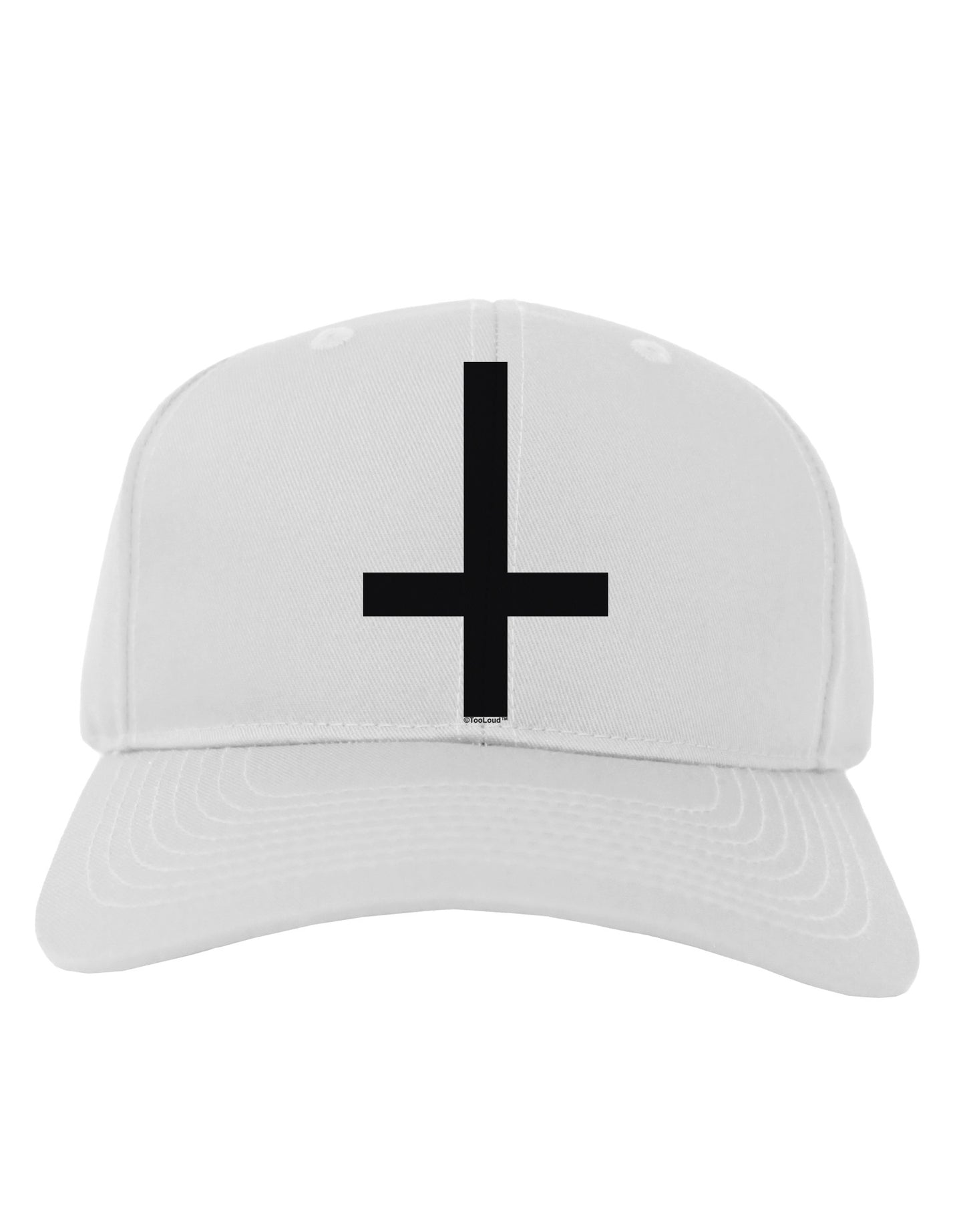 Inverted Cross Adult Baseball Cap Hat-Baseball Cap-TooLoud-White-One Size-Davson Sales