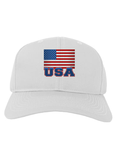 USA Flag Adult Baseball Cap Hat by TooLoud-Baseball Cap-TooLoud-White-One Size-Davson Sales