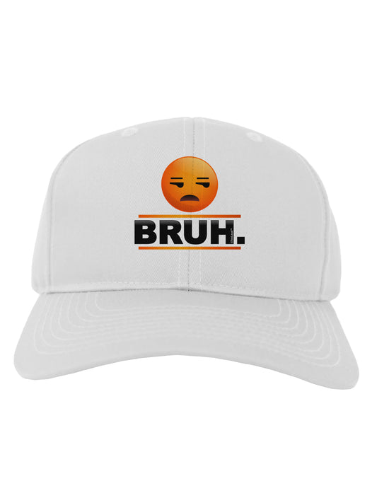 Bruh Emoji Adult Baseball Cap Hat-Baseball Cap-TooLoud-White-One Size-Davson Sales