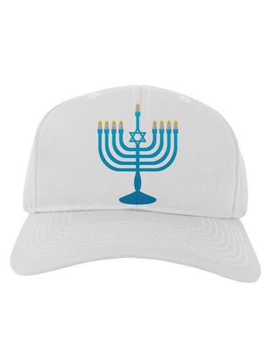 Hanukkah Menorah Adult Baseball Cap Hat-Baseball Cap-TooLoud-White-One Size-Davson Sales