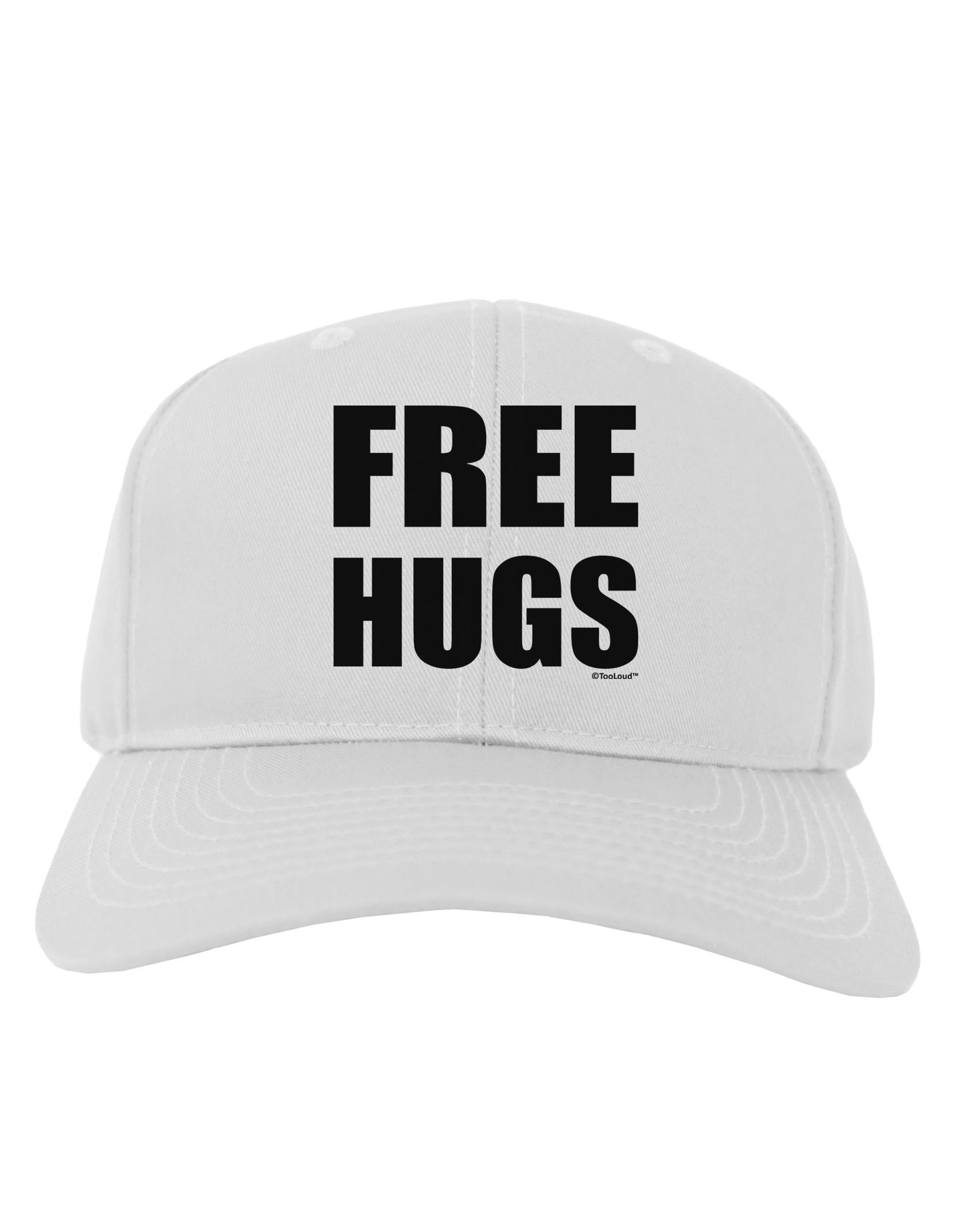 Free Hugs Adult Baseball Cap Hat-Baseball Cap-TooLoud-White-One Size-Davson Sales