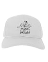 TooLoud Pugs Not Drugs Adult Baseball Cap Hat-Baseball Cap-TooLoud-White-One-Size-Fits-Most-Davson Sales