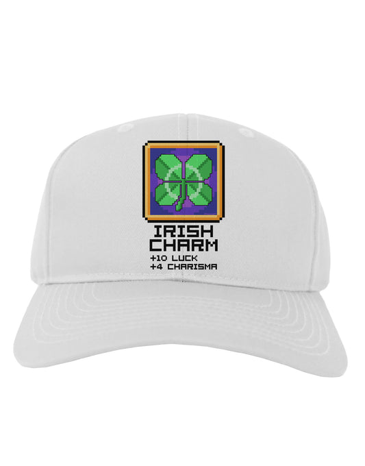 Pixel Irish Charm Item Adult Baseball Cap Hat-Baseball Cap-TooLoud-White-One Size-Davson Sales