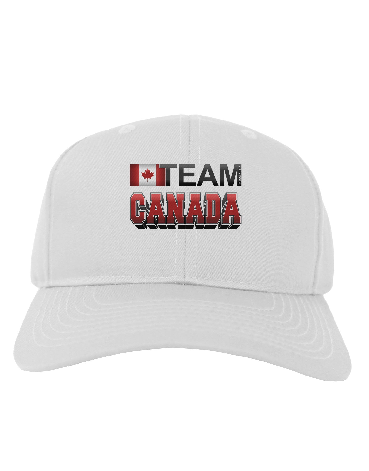 Sporty Team Canada Adult Baseball Cap Hat-Baseball Cap-TooLoud-White-One Size-Davson Sales