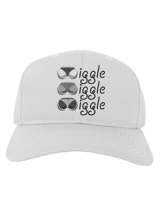 Wiggle Wiggle Wiggle - Twerk Adult Baseball Cap Hat-Baseball Cap-TooLoud-White-One Size-Davson Sales