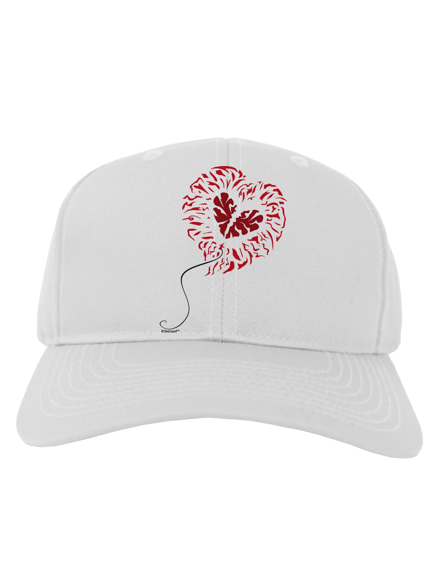 Broken Heart Popped Red Heart Balloon Adult Baseball Cap Hat-Baseball Cap-TooLoud-White-One Size-Davson Sales
