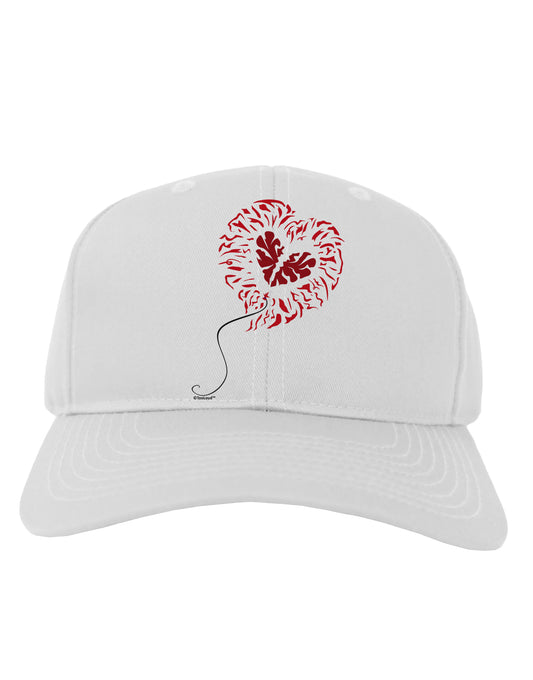 Broken Heart Popped Red Heart Balloon Adult Baseball Cap Hat-Baseball Cap-TooLoud-White-One Size-Davson Sales