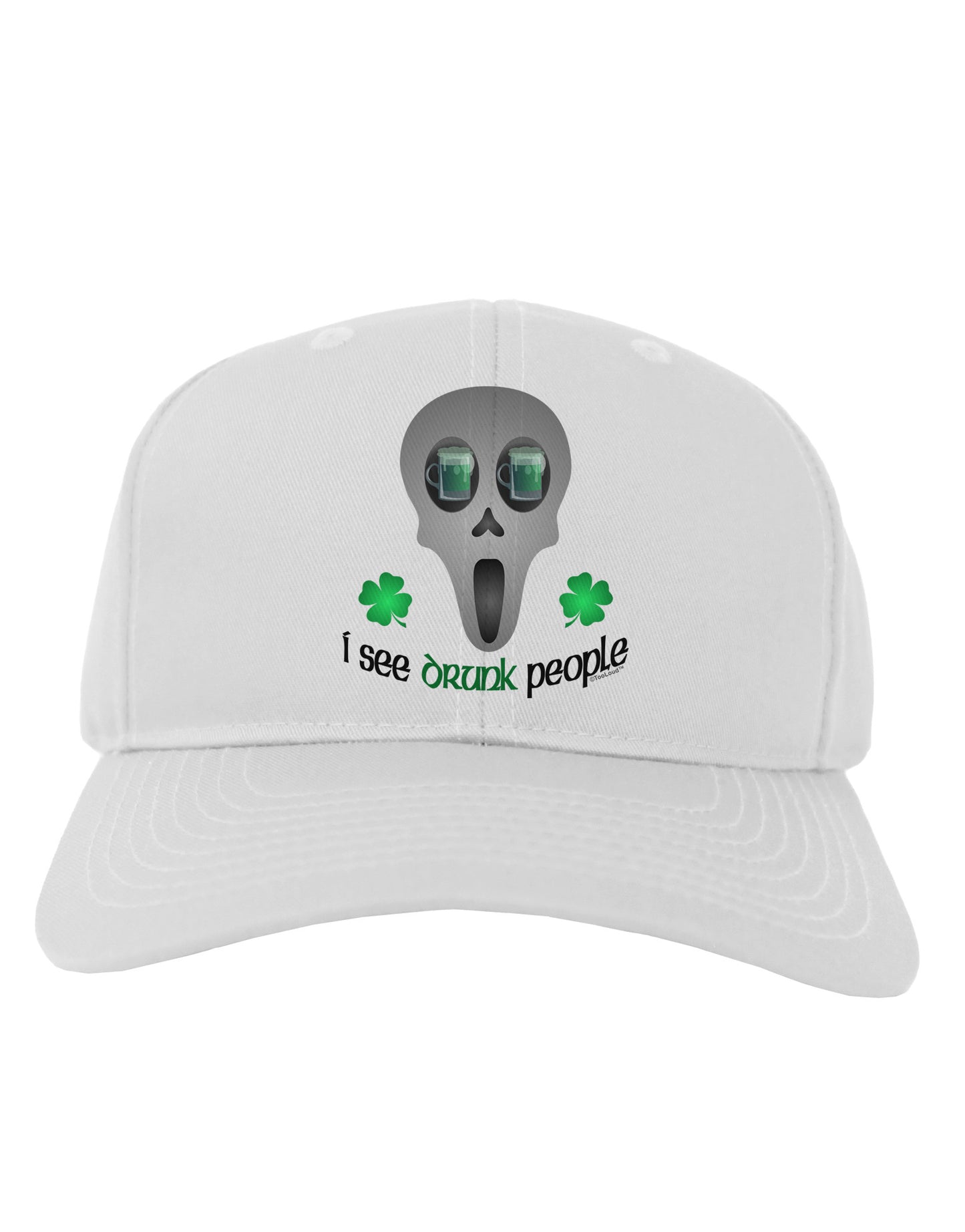 I See Drunk People Adult Baseball Cap Hat-Baseball Cap-TooLoud-White-One Size-Davson Sales
