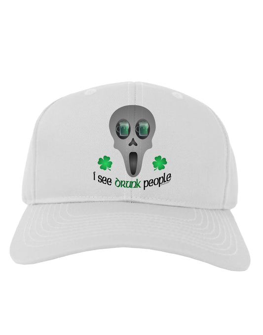 I See Drunk People Adult Baseball Cap Hat-Baseball Cap-TooLoud-White-One Size-Davson Sales
