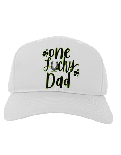 One Lucky Dad Shamrock Adult Baseball Cap Hat-Baseball Cap-TooLoud-White-One-Size-Fits-Most-Davson Sales