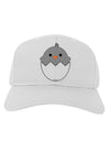 Cute Hatching Chick - Gray Adult Baseball Cap Hat by TooLoud-Baseball Cap-TooLoud-White-One Size-Davson Sales