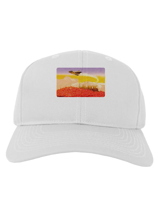 Planet Mars Watercolor Adult Baseball Cap Hat-Baseball Cap-TooLoud-White-One Size-Davson Sales