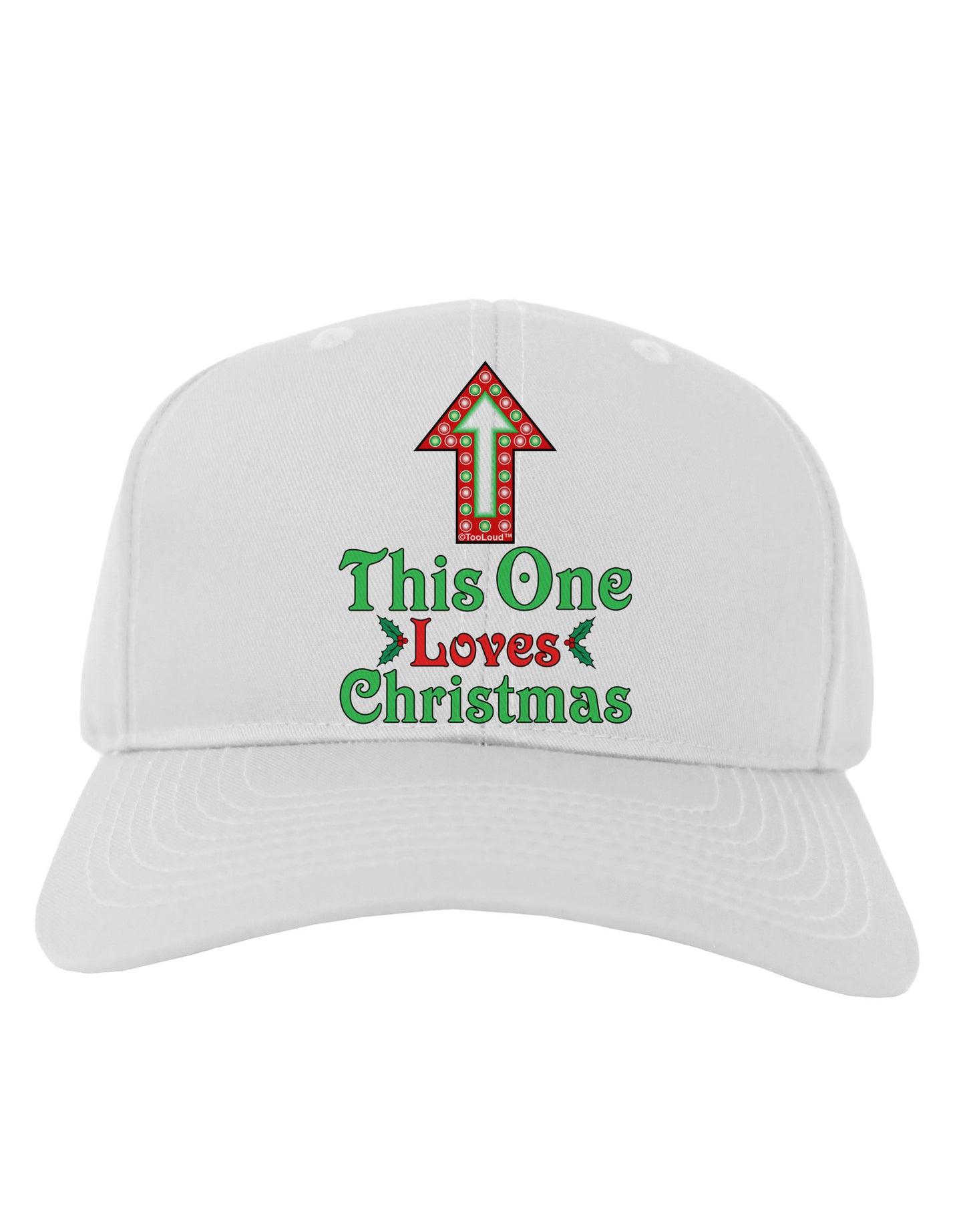 This One Loves Christmas Cute Adult Baseball Cap Hat-Baseball Cap-TooLoud-White-One Size-Davson Sales
