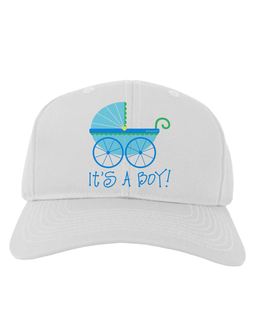 It's a Boy - Baby Boy Carriage Adult Baseball Cap Hat-Baseball Cap-TooLoud-White-One Size-Davson Sales