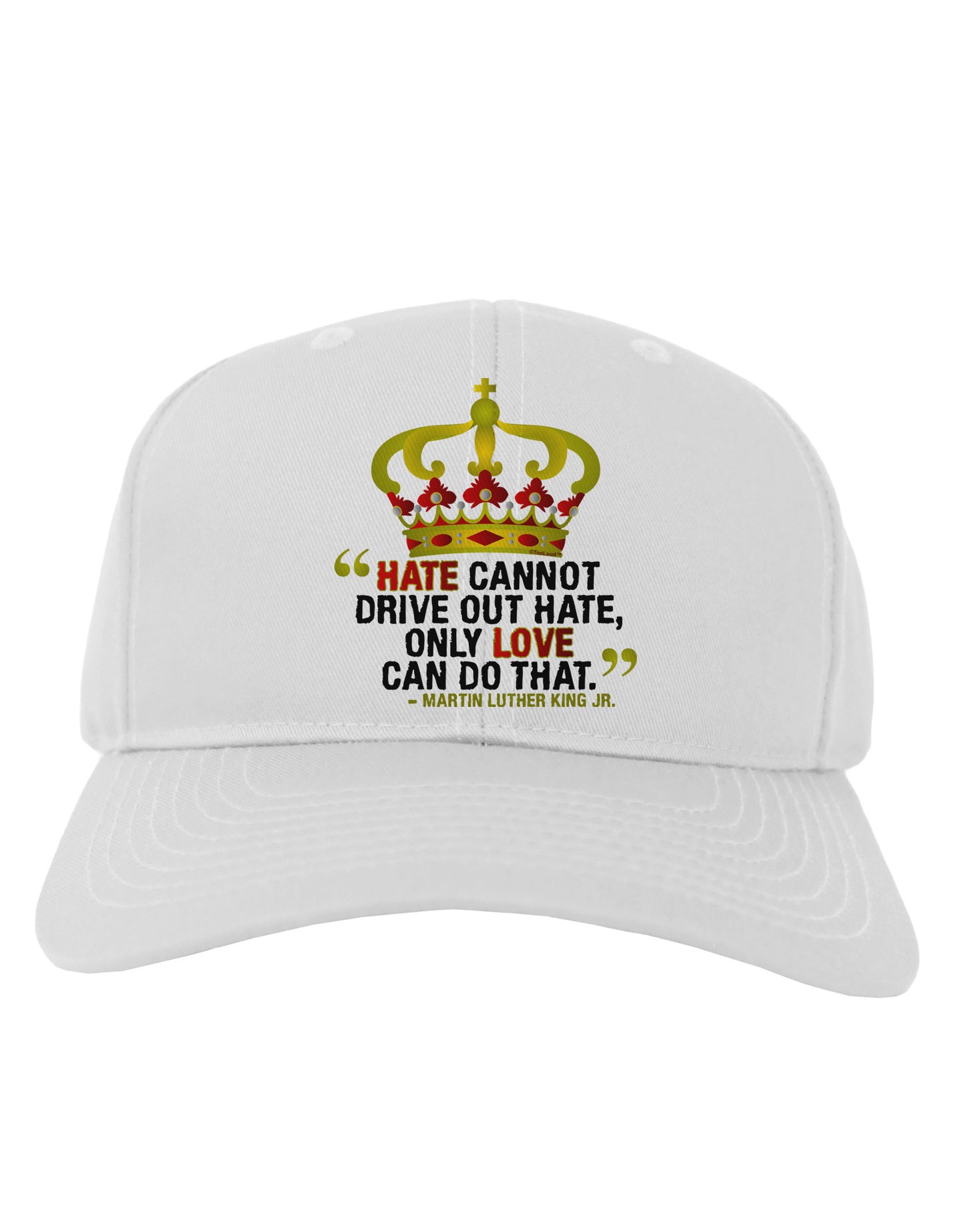MLK - Only Love Quote Adult Baseball Cap Hat-Baseball Cap-TooLoud-White-One Size-Davson Sales